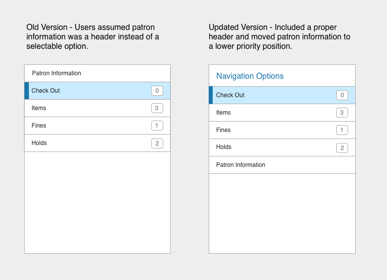 Navigation comparison